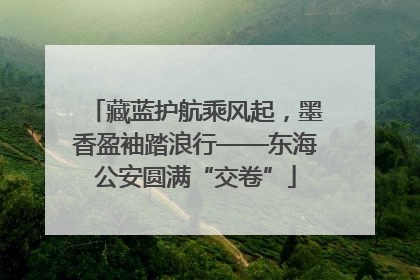 藏蓝护航乘风起，墨香盈袖踏浪行——东海公安圆满“交卷”