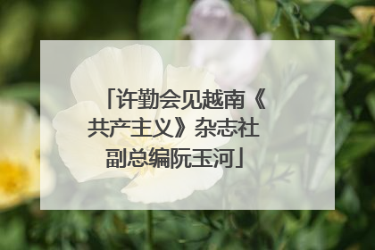 许勤会见越南《共产主义》杂志社副总编阮玉河