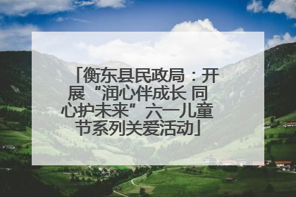 衡东县民政局：开展“润心伴成长 同心护未来”六一儿童节系列关爱活动