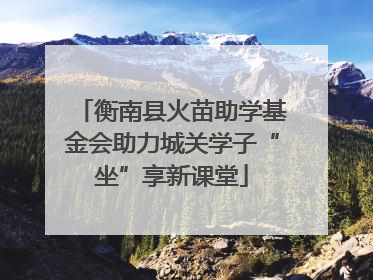 衡南县火苗助学基金会助力城关学子“坐”享新课堂