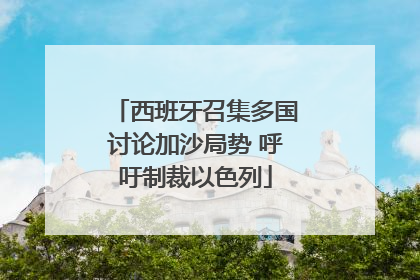 西班牙召集多国讨论加沙局势 呼吁制裁以色列