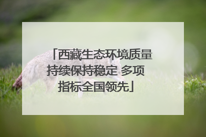 西藏生态环境质量持续保持稳定 多项指标全国领先