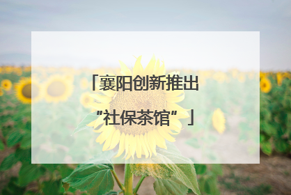 襄阳创新推出“社保茶馆”