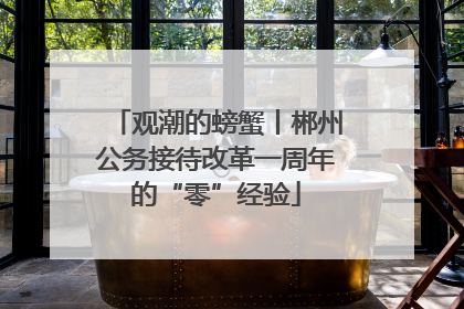 观潮的螃蟹丨郴州公务接待改革一周年的“零”经验