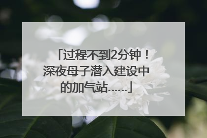 过程不到2分钟！深夜母子潜入建设中的加气站……