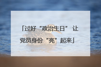 过好“政治生日” 让党员身份“亮”起来