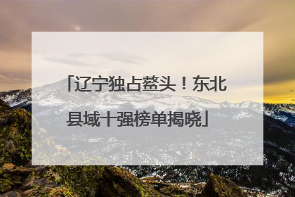 辽宁独占鳌头！东北县域十强榜单揭晓