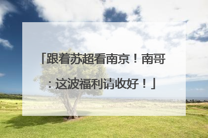 跟着苏超看南京！南哥：这波福利请收好！
