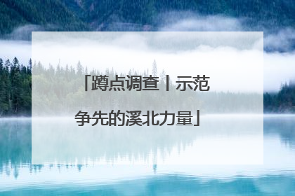 蹲点调查丨示范争先的溪北力量
