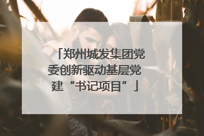 郑州城发集团党委创新驱动基层党建“书记项目”