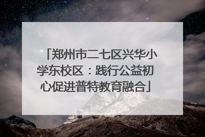 郑州市二七区兴华小学东校区：践行公益初心促进普特教育融合