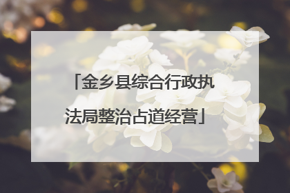 金乡县综合行政执法局整治占道经营
