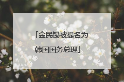 金民锡被提名为韩国国务总理