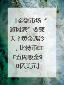 金融市场“避风港”要变天？黄金遇冷，比特币ETF五周吸金90亿美元