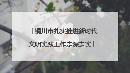 铜川市扎实推进新时代文明实践工作走深走实