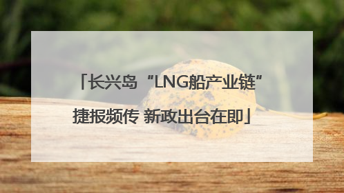 长兴岛“LNG船产业链”捷报频传 新政出台在即