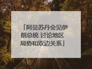 阿曼苏丹会见伊朗总统 讨论地区局势和双边关系