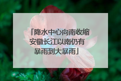 降水中心向南收缩 安徽长江以南仍有暴雨到大暴雨