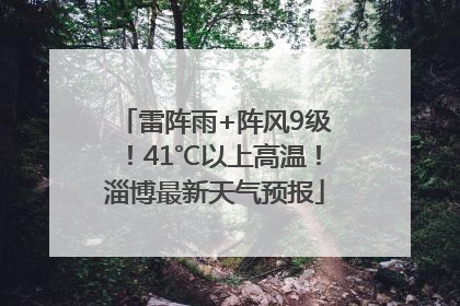 雷阵雨+阵风9级！41℃以上高温！淄博最新天气预报