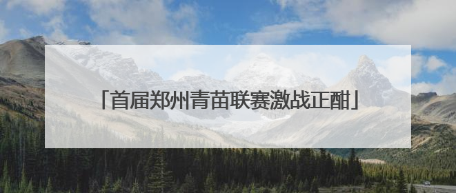 首届郑州青苗联赛激战正酣