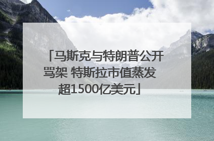 马斯克与特朗普公开骂架 特斯拉市值蒸发超1500亿美元