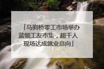 马驹桥零工市场举办蓝领工友市集，超千人现场达成就业意向