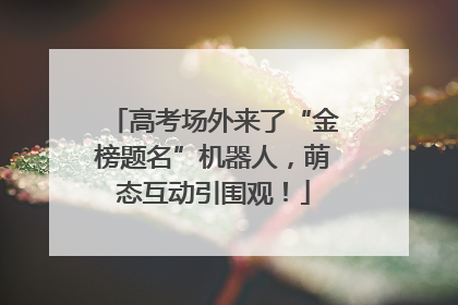 高考场外来了“金榜题名”机器人，萌态互动引围观！