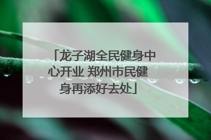 龙子湖全民健身中心开业 郑州市民健身再添好去处