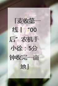 麦收第一线丨“00后”农机手小徐：5分钟收完一亩地