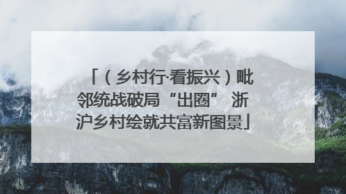 （乡村行·看振兴）毗邻统战破局“出圈” 浙沪乡村绘就共富新图景