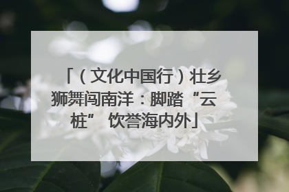 （文化中国行）壮乡狮舞闯南洋：脚踏“云桩” 饮誉海内外