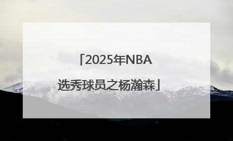2025年NBA选秀球员之杨瀚森