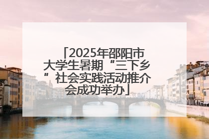 2025年邵阳市大学生暑期“三下乡”社会实践活动推介会成功举办
