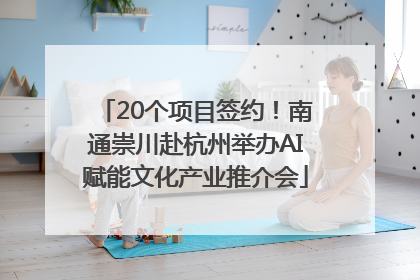 20个项目签约！南通崇川赴杭州举办AI赋能文化产业推介会