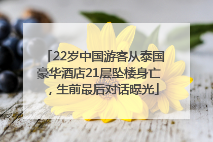 22岁中国游客从泰国豪华酒店21层坠楼身亡，生前最后对话曝光