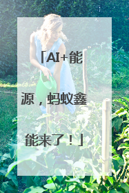 AI+能源，蚂蚁鑫能来了！