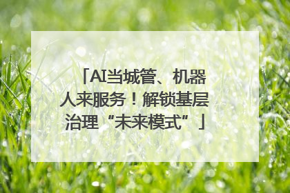 AI当城管、机器人来服务！解锁基层治理“未来模式”